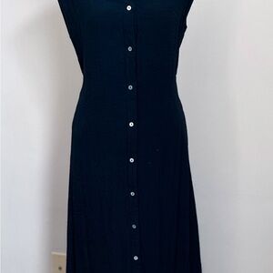 Nanette Lepore Navy Blue Maxi Dress with Buttons
